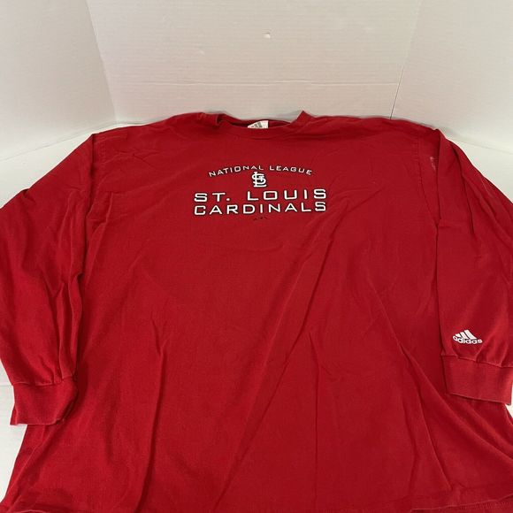 St. Louis Cardinals Long Sleeve T Shirt, 2XL, Red, Adidas, - Picture 8 of 12